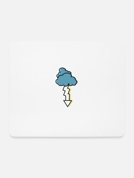 thunderstorm - Mouse Pad (horizontal) - white