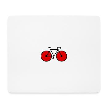 red racing bike - Mouse Pad (horizontal) - white - Front