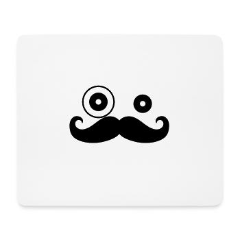 Mustache man - Mouse Pad (horizontal) - white - Front