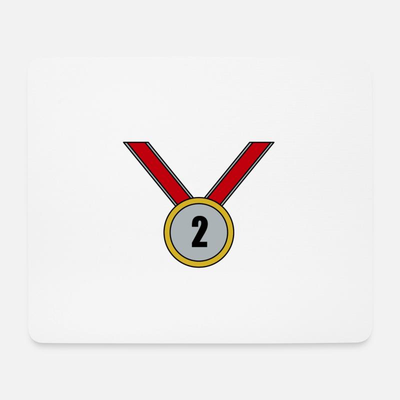 2nd place medal - Mouse Pad (horizontal) - white