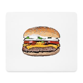 Hamburger - Mousepad (Querformat) - Weiß - Vorne