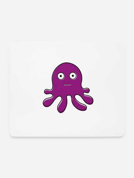 Purple octopus - Mouse Pad (horizontal) - white