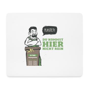 Bioabfall Produkt Motive Micha Tonne Slogan - Mousepad (Querformat) - Weiß - Vorne