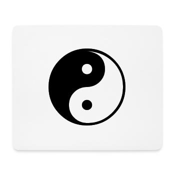 Yin Yang symbole transparent chi mantra yoga - Tapis de souris (format paysage) - blanc - Devant