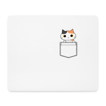 Katze Tasche - Mousepad (Querformat) - Weiß - Vorne