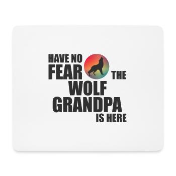 The Wolf Grandpa - Mouse Pad (horizontal) - white - Front