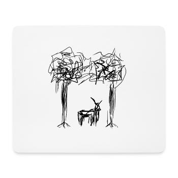 Bäume Baum - Mousepad (Querformat) - Weiß - Vorne