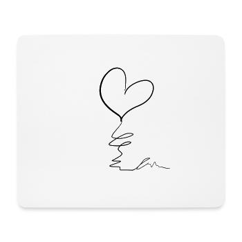 Herz Symbol - Mousepad (Querformat) - Weiß - Vorne