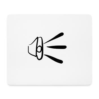 Lautstärke schrei - Mousepad (Querformat) - Weiß - Vorne