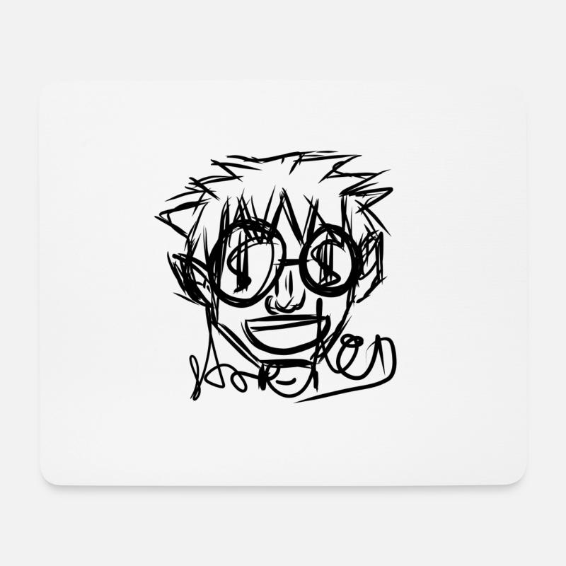 nerd geek - Mousepad (Querformat) - Weiß