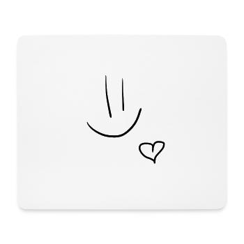 Smiley Heart - Mouse Pad (horizontal) - white - Front