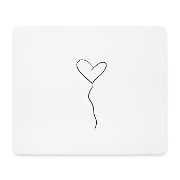 Herzen Linien - Mousepad (Querformat) - Weiß - Vorne