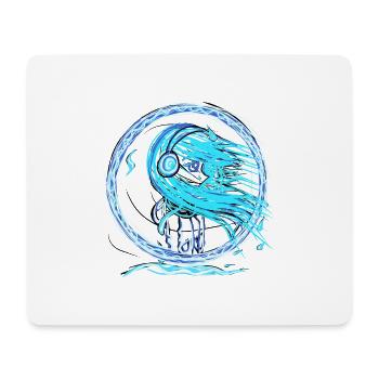 Musik Wasser - Mousepad (Querformat) - Weiß - Vorne