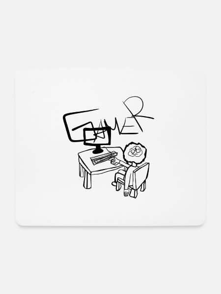 Laptop Pc - Mousepad (Querformat) - Weiß
