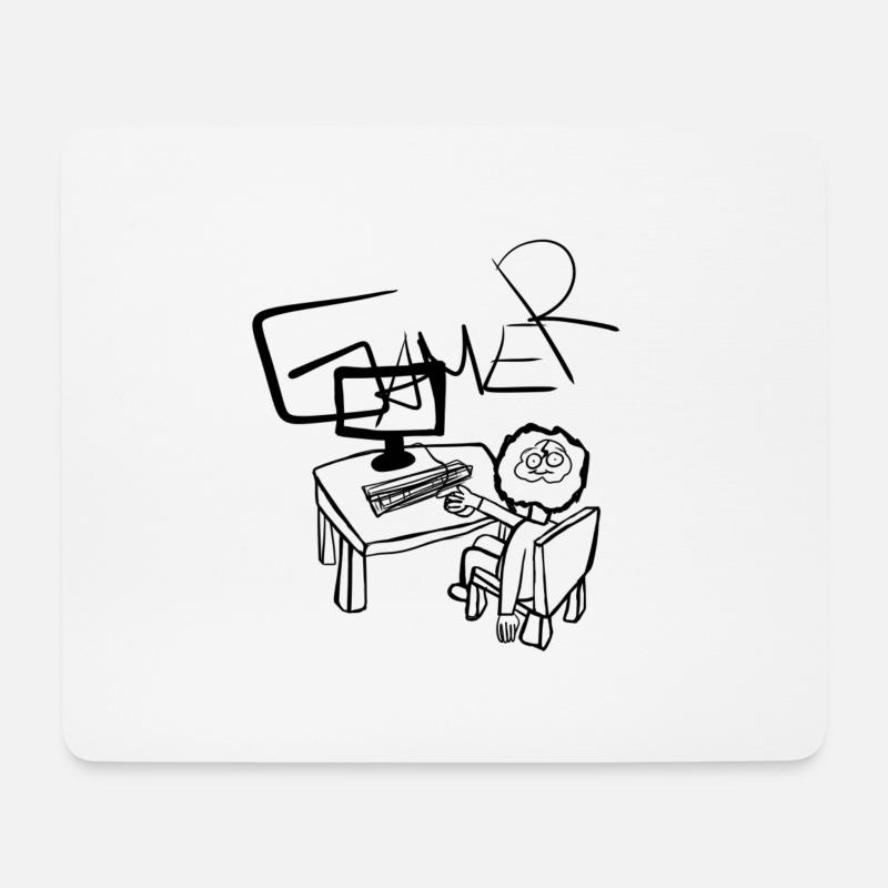 Laptop Pc - Mousepad (Querformat) - Weiß