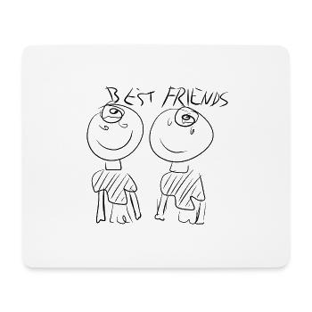 Beste Freunde - Mousepad (Querformat) - Weiß - Vorne