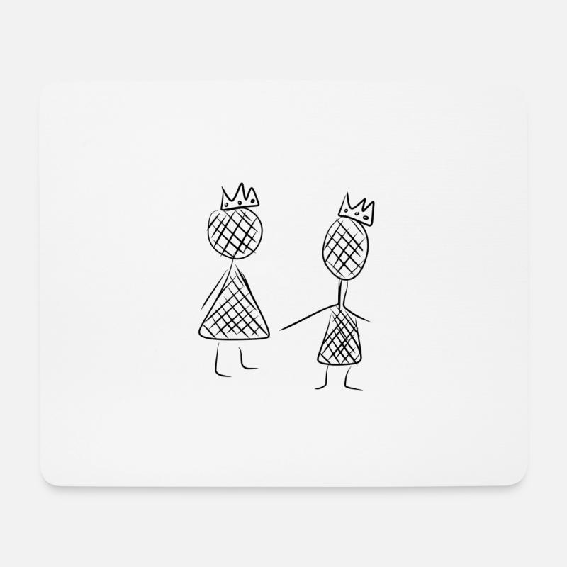 Beste Freunde - Mousepad (Querformat) - Weiß
