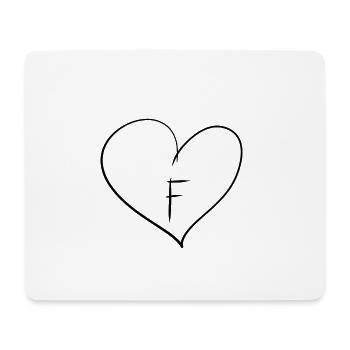 Herz Buchstabe - Mousepad (Querformat) - Weiß - Vorne
