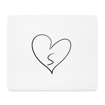 Herz Buchstabe - Mousepad (Querformat) - Weiß - Vorne