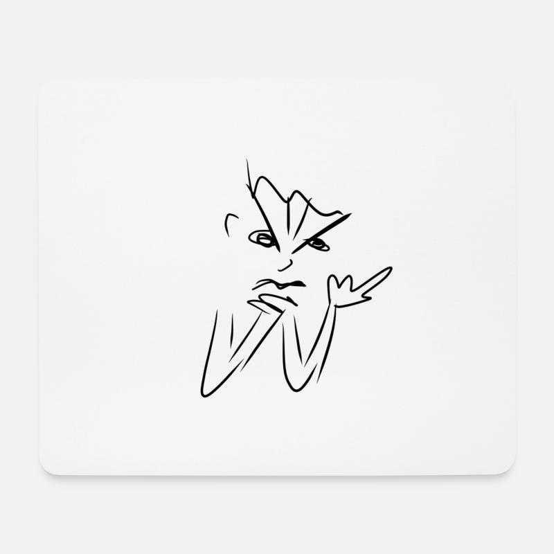 Wut wütend - Mousepad (Querformat) - Weiß