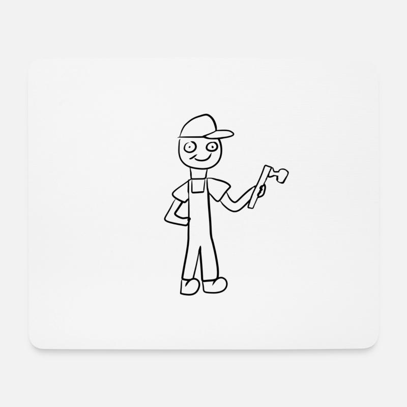 Handwerker Handwerk - Mousepad (Querformat) - Weiß