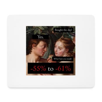 Bought the Dip. What have you made? -61% - Mousepad (Querformat) - Weiß - Vorne