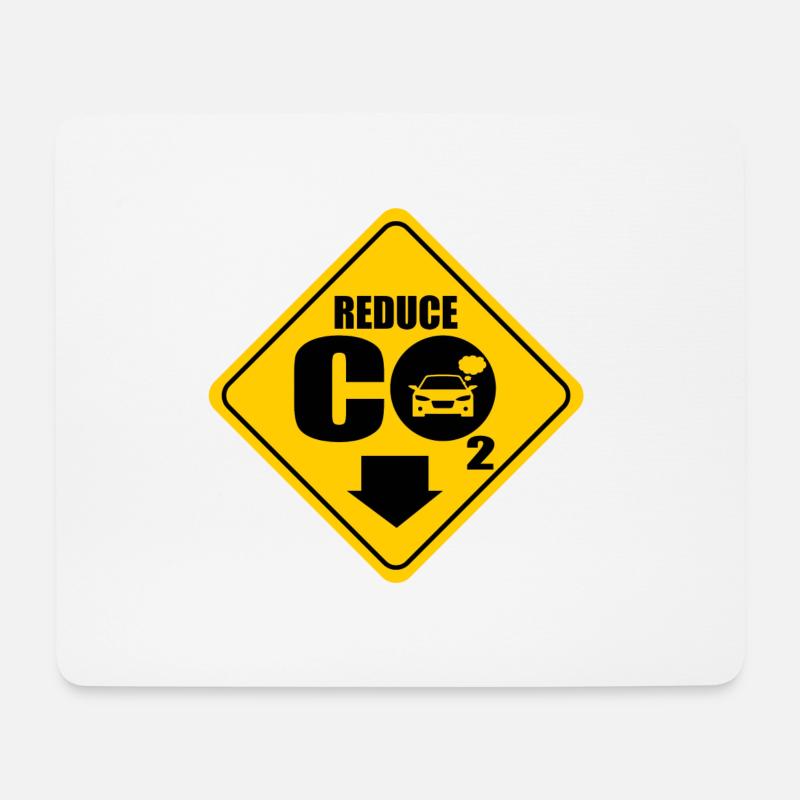 Co2 reduzieren, Kohlendioxid - Mousepad (Querformat) - Weiß