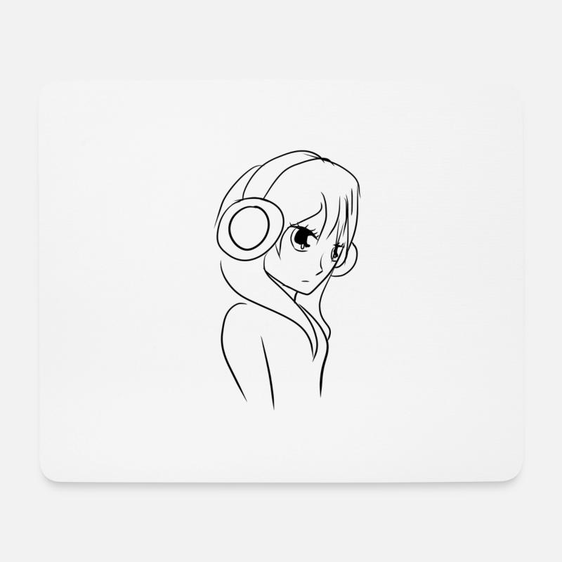 manga anime - Mousepad (Querformat) - Weiß