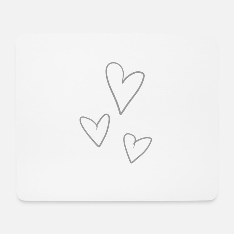 herz herzen - Mousepad (Querformat) - Weiß