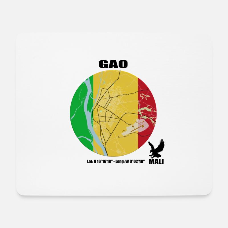 GA0, Mali - Mousepad (Querformat) - Weiß