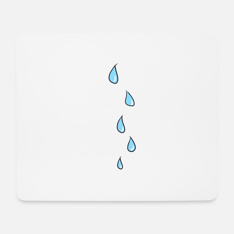 eau de nuage de pluie - Tapis de souris (format paysage) - blanc