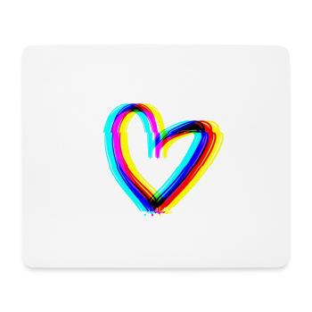 herz effekt 3d symbol liebe - Mousepad (Querformat) - Weiß - Vorne