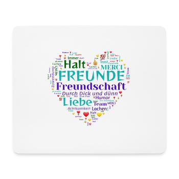 Amis - Tapis de souris (format paysage) - blanc - Devant