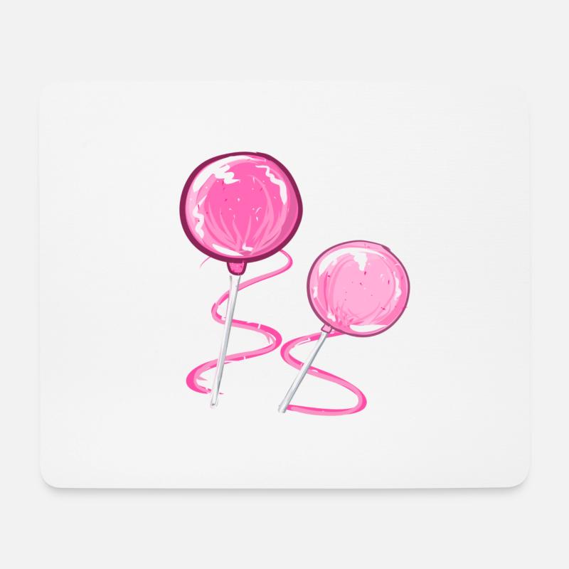 pinke lollipops cake pop - Mousepad (Querformat) - Weiß
