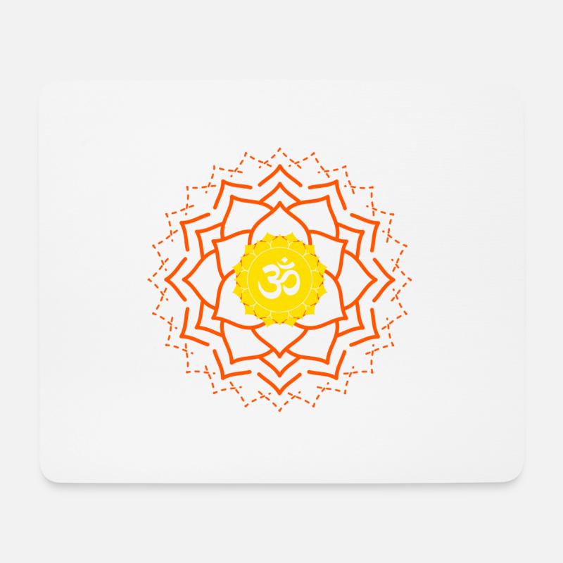 ohm zeichen 13 duftyoga - Mousepad (Querformat) - Weiß