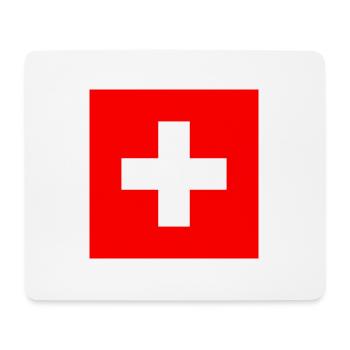 Schweizer Flagge - Mousepad (Querformat) - Weiß - Vorne