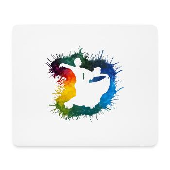 Standard Regenbogen Tanzpaar Aquarell Farbverlauf - Mousepad (Querformat) - Weiß - Vorne