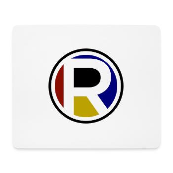 Abréviation R | Point R | Nom R | Logo R | District R - Tapis de souris (format paysage) - blanc - Devant