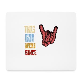 Rock since 1972 Birthday Rock Music - Mouse Pad (horizontal) - white - Front