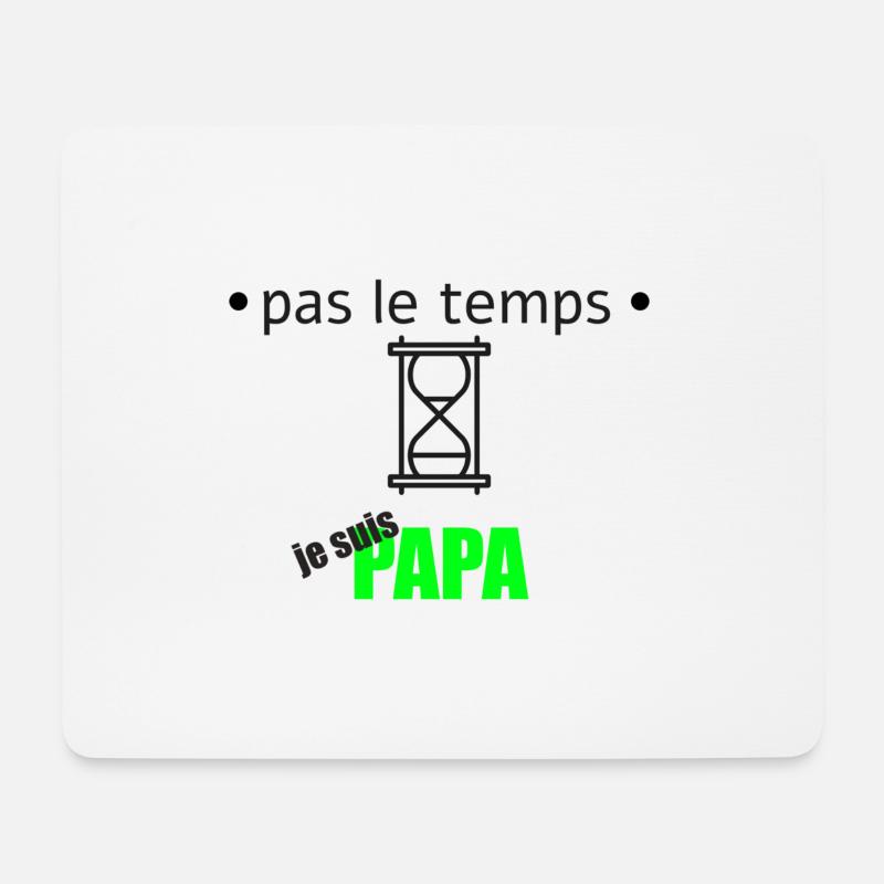 keine Zeit, in der ich Vater bin - Mousepad (Querformat) - Weiß