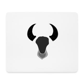 tier widder bulle hörner symbol - Mousepad (Querformat) - Weiß - Vorne