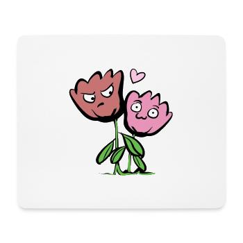 Flowers Friendship Plants Funny Friends - Mouse Pad (horizontal) - white - Front