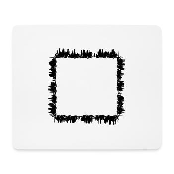 square square frame grass - Mouse Pad (horizontal) - white - Front