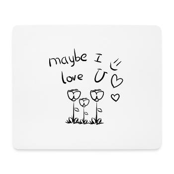 vielleicht liebe ich dich blumen - Mousepad (Querformat) - Weiß - Vorne
