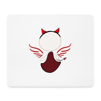 symbole du diable rouge homme - Tapis de souris (format paysage) - blanc - Devant