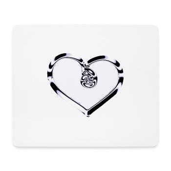 Symbole du cœur violet brillant - Tapis de souris (format paysage) - blanc - Devant