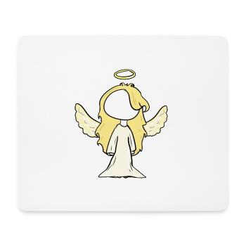 Ailes de fille d’or Angel - Tapis de souris (format paysage) - blanc - Devant