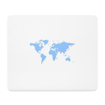 World Map 02 - Mousepad (Querformat) - Weiß - Vorne