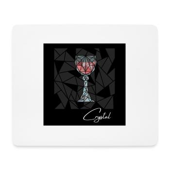 Verre à vin Design - Tapis de souris (format paysage) - blanc - Devant