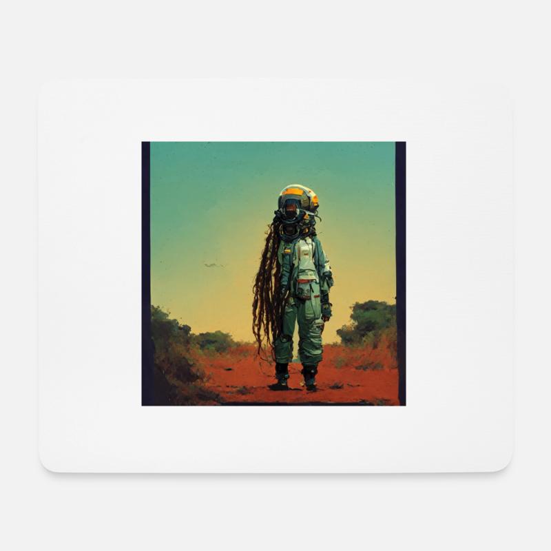 Rasta-astronaut - Mousepad (Querformat) - Weiß